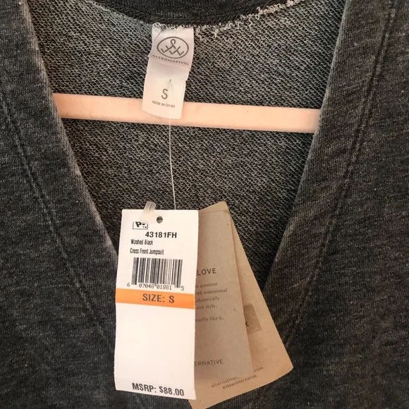 Grey Jump Suit Casual (Alternative Apparel) - Picture 3 of 5